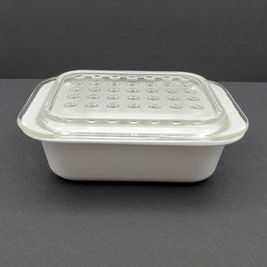 Corningware MC-1-B Refrigerator Dish Fast Food Dish Casserole Pyrex Glass Lid